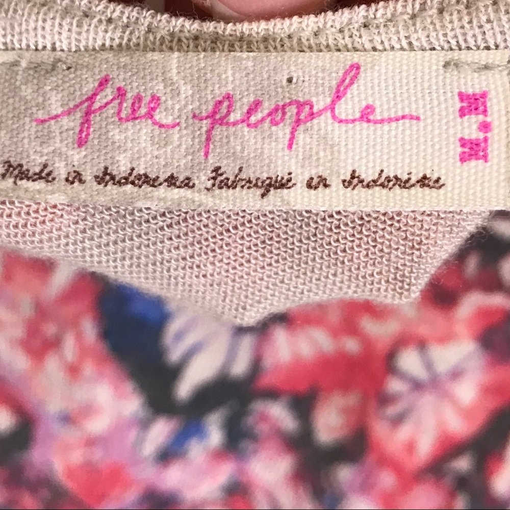 SOLD Free People Moon Dance Heather Oatmeal Tee - Picture 7 of 8